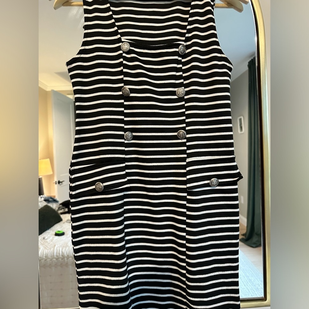 😎Monteau Striped Dress